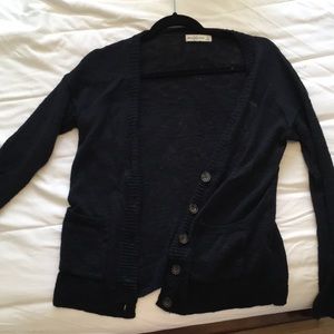 Small Abercrombie Navy Cardigan